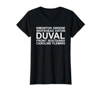 Nombres de Calles de Key West Florida: Duval Bold Keys Souvenir Camiseta gráfica económica, Mujer, Negro, XL