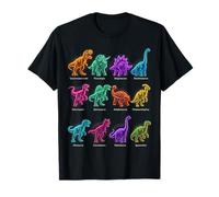 Nombres de Especies de Dinosaurios Paleontología Gráfico prehistórico Camiseta