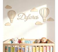 Nombres de Madera Personalizado para Habitación Bebé, Decoración Pared Habitación del Bebé, Regalo Recién Nacido y Baby Shower, Ideal para Bautizos y Cumpleaños，Envío Rápido desde España