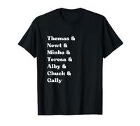 Nombres de Personajes Minimalistas The Maze Runner Fantasy Reader Camiseta