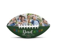Nombres personalizados de fútbol americano con foto personalizada Best Dad Ever Happy Father Day Daddy You Are My Hero Rugby para dormitorio, club, sala de estar, imagen personalizada de jugador de