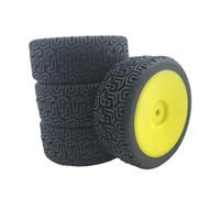 Non-brand 4 Piezas RC Car 66mm Neumáticos de Goma para WLtoys 144001 y 1/18 1/16 1/10 RC Buggy Crawler On/Off Road Repuestos de Coches - Amarillo
