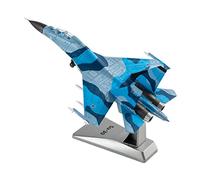 Non-brand Avión de Combate de SU-30 de Metal a Escala 1/100 con Soporte, Modelo de avión, Adornos coleccionables, Regalos para Adolescentes y Adultos