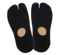 non-brand Unisex 2 Toe Flip Flop Calcetines Tabi Calcetines Calcetines de Algodón de Corte Bajo - Negro, tal como se describe