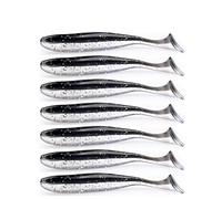 Non-Branded fácil Cebo swimbait con Cola para señuelos de Pesca Suave Cebo Adecuado para Todo Tipo de Aparejos de Pesca (PVC/3.94in/0.17oz/6 Opciones de Color (Pack de 7), ERjxs01-10-6