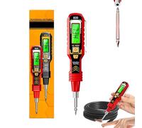 Non-Contact Voltage Tester with LCD Display, Smart Voltage Test Pen, 2-in-1 Intelligent Digital Display Voltage Tester - Safe Efficient Electrician's Tool for DC/AC Circuit Detection (Red,1Pcs)