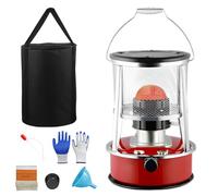 Non Electric Heaters for Indoor, Portable 9000 Btu Kerosene Heater Indoor & Outdoor, Emergency Backup Heater for Power Outage, for Camping, Home, Garage, Emergency Heat & Cooking (Red)