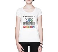 Non Ho MAI Detto Di Essere Il Capo Blanca Mujer Camiseta White Women's T-Shirt tee
