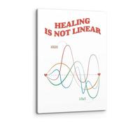 Non Linear Healing Mental Health Poster, Therapy Office Decor for Social Workers, Counselor Wall Art, Self Love Canvas Print(Framed,08x12inch(20x30cm))