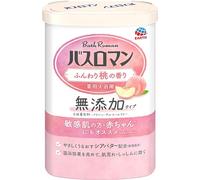 (Non-medicinal products) Bath romance additive-free bath salt Soft peach scent (scent) Soft peach (hot water color) Natural yellow (transparent) * Food-derived pigment is used 600g