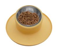 Non Skid Pet Bowl - Silica, Stainless Steel | Spill Proof Puppy Food Dispenser | Anti Slip Pet Feeder For Dogs Cats Water Food Serving Home Feeding Travel and Daily Mealtime Use