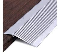 Non-Slip 4 inch Wide Floor Transition Strip,Reducer Flute for doorways, for Laminate Flooring/Carpet(Silver,Length 1.4m/55 in)
