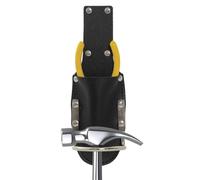 Non Slip Carpenter Tool Holder - Black Faux Leatherette Maintenance Sheath