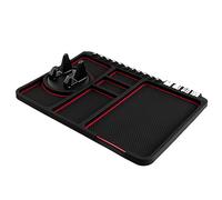 Non Slip Dashboard Mat, Mobile Phone Holder Multifunctional Navigation Silicone Storage Cushion Car Silicone Dash Pad Universal Phone Pad for Cars Trucks SUVs Red Black Blue (Blue)