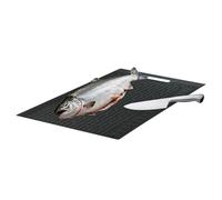 Non Slip Fish Fillet Mat | With Measuring Scale | Kitchen Dish Drying Mat - For Anglers Fishermen Home Cooks Chefs Boat Shoreline Surf Fishing Barbecue Camping RV Trips Kitchen