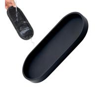 Non-Slip Protective Vanity Tray - Durable Waterproof Silicone Design, Protects Countertops from Water & Scratches, Stable Organizer For Bathroom & Dresser, Oval Aesthetic, Perfect For Narro