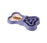 Non-Slip Puppy Bowl, Slow Feeder Pet Dish, 13.78x7.87x1.97 Inches, Anti Gulping Design, Food Grade Material, Anti Skid Base, Safe Feeding for Home and Travel (Multicolor)