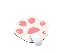 Non-slip rubber mouse pad in the shape of a cat's paw, for office and home use. Kawaii design and practical for all types of mice.