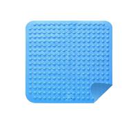 Non-slip shower mat, 48 x 48 cm, with suction cups, machine washable, square, navy blue, for the elderly