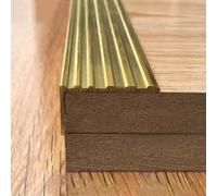 Non-Slip Stair Nosing Profile, Stair Nosing Brass Stair Edge Protector Solid Brass, 1m Long L Shaped Floor Transition Strip, for Home/Loft/Farm/Office(2.5x1.5cm(1"x5/8"))