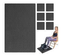 Non Slip Treadmill Mat - Noise Reduction Pad, Gym Equipment Protector, Eco Friendly PVC Exercise Floor Mat with Cushioning, Home Workout Flooring, Anti Skid Pad for Elliptical Rowing Machines