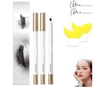 Non-Smudging Waterproof Long-Lasting Eyeliner Pencil,Eyeliner Stick Drying Lastin, Long Lasting Eyeliner 24 Hour Waterproof,Eye Liner Waterproof Smudge Proof Pencil With Sharpener (2 Pcs)