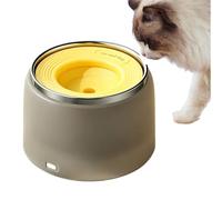 Non Spill Dog Water Bowl 1000ml, Floating Disk Stainless Steel Pet Basin | 1000ml Non-Spill Dog Water Bowl with Stainless Steel Basin & Floating Disk