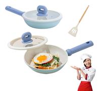 Non Stick Frying Pans with Lid, Ceramic Skillet with Heat-Resistant Handle and Silicone Shovel, Induction Compatible - Gas & Electric Stovetops Egg Frying Pan (10in)