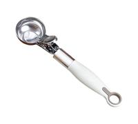 Non Stick Ice Cream Scoop Press Release Serving Scooper Stainless Steel Dessert Baller Comfortable Grip Reusable Kitchen Portioning Tool | For Sorbet Muffins Cupcakes Baking Buffet Catering Fam