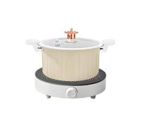 Non Stick Pots - 6 Quart Nonstick Cooking Pot with Lid for Even Heat Distribution, Comfortable Handle with Spill-Free Pouring, Kitchen Cookware for Induction Electric Stove Soup Pasta Sauce Rice Stock