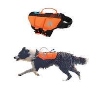 Non-stop dogwear Chaleco salvavidas protector para perros, innovador chaleco salvavidas transpirable para perros con diseño ergonómico para una total libertad de movimiento, negro/naranja, talla 4