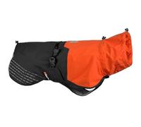 Non-Stop Dogwear Chubasquero Fjord para Perros, Impermeable Resistente al Viento, Transpirable, 15.000 mm, Material Poliéster, Negro/Naranja, Talla 45