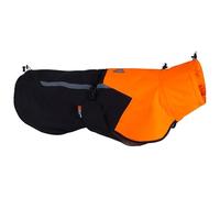 Non-Stop Dogwear Fjord Raincoat 2.0 Impermeable para Perros, Material Técnico 3 Capas, Negro/Naranja, Talla 90