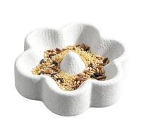 Non-Tip Bird Feeder Dish Flower Shape Pumice Feeding Watering Station