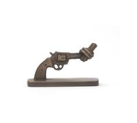 Non Violence Knotted Gun mini 7 cm Bronce mate
