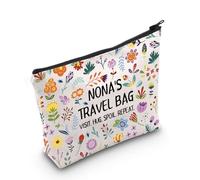 Nona Makeup Gift Nona Travel Bag Best Nona Ever Gift Mother Day Gift for Nona Grandma, Nona - Bolsa de viaje, Bolsa de cosméticos con impresión