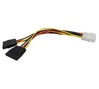 NONAME Câble Alimentation en Y 1x molex 4 Pins Vers 2 x SATA 0.16m