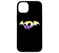 Nonbinary Bat Vampire Skull Enby Pride Flag Goth Halloween Carcasa para iPhone 14 Plus