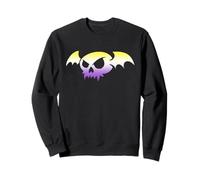 Nonbinary Bat Vampire Skull Enby Pride Flag Goth Halloween Sudadera