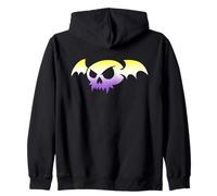 Nonbinary Bat Vampire Skull Enby Pride Flag Goth Halloween Sudadera con Capucha