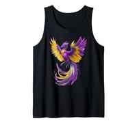 Nonbinary Phoenix Bird Enby Pride Flag Rising From Ashes Camiseta sin Mangas