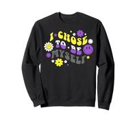 Nonbinary Pride Colores Retro Enby Elección Orgullo LGBTQ Sudadera