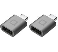 nonda Adaptador USB Tipo C a USB 3.0, Adaptador Thunderbolt 3 a USB de Aluminio con LED Indicador para MacBook Pro 2020/19/18, MacBook Air 20/19/18, Pixel 3,1 Unidad (Paquete de 2)