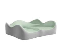 NONDK 1 Cojín de Espuma Viscoelástica para Asiento, Soporte Ergonómico 3D, Poliéster Lavable, Ideal para Coche y Oficina, Color Verde.