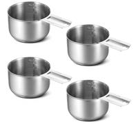 NONDK 1 de Acero Inoxidable Medidora 8oz Tazas de Medición de Metal Resistente para Seco/Húmedo