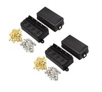 NONDK 1 Juego de Caja de Relés con Fusibles de 32 V y 12 Vías, 40 Terminales y 48 Terminales para Fusibles, Caja de Relés con Fusibles, para Coche, Camión, Remolque,