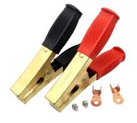NONDK 1 Par de Abrazaderas para Cables de Puente de Batería, Abrazaderas de Cocodrilo, Clips para Cables de Latón Puro de 1000 A, Adecuados para Automóviles, Camiones y Barcos