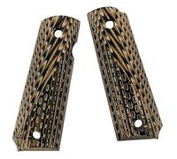 NONDK 1 Par de Cachas de Material Compuesto G10 para Pistola 1911, Parches con de Cápsula, Vástago, Cachas, Accesorios para Bricolaje y Modificación A