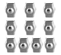 NONDK 10 Abrazaderas, Abrazaderas para Cables, Abrazaderas para Cables de Acero Inoxidable 304, Clip de Fijación para Cables de Acero M10