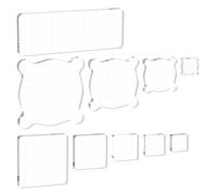 NONDK 10 Bloques de Sellos Acrílicos, Bloques de Sellos de Varios Tamaños Versátiles, Juego de Herramientas de Estampado de Plataforma de Estampado para Hacer Tarjetas